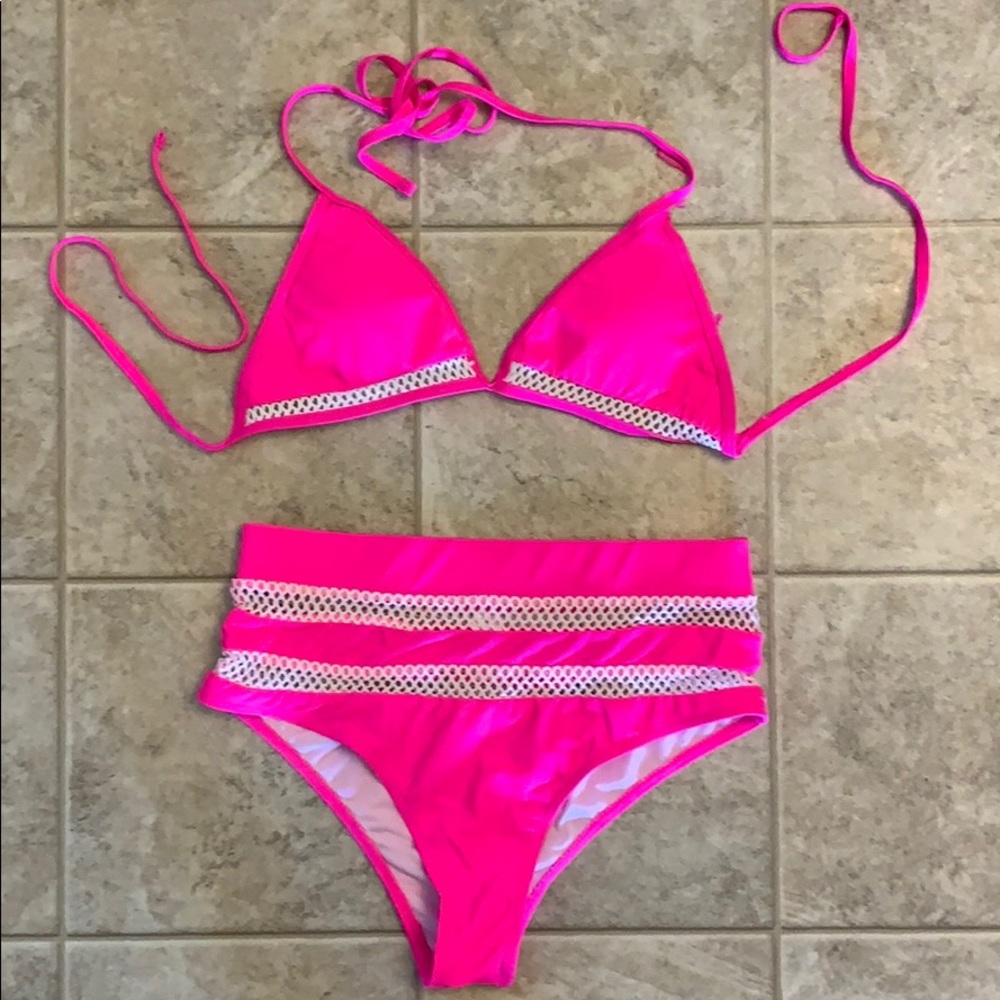 Hot pink bikini set